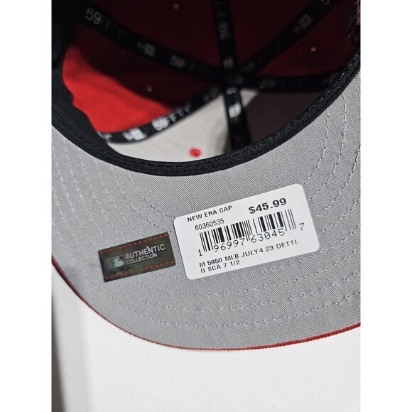 New MLB Baseball Detroit Tigers USA RED  4th Of July New Era 59fifty 7 1/2 HAT - Picture 5 of 7